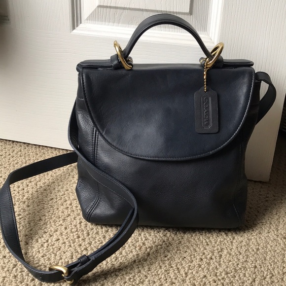 Coach Handbags - Coach navy leather cross body bag